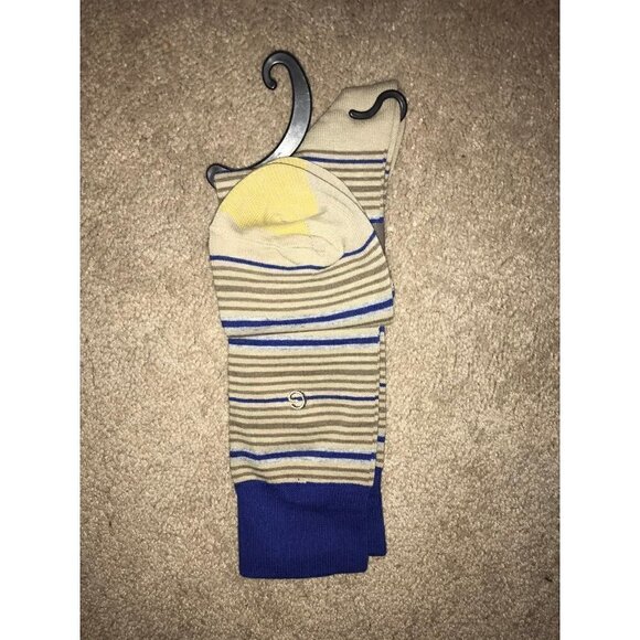 GOLD Toe Men's Striped Dress Socks - Picture 6 of 9